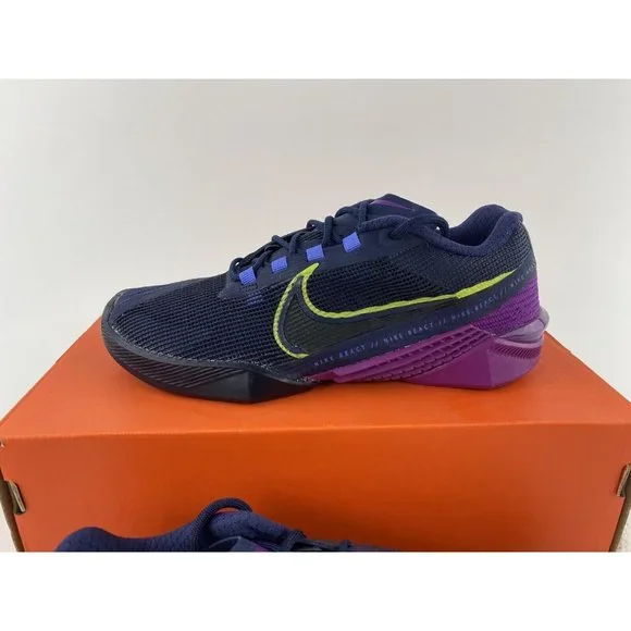 Nike React Metcon Turbo Black Purple Women's Size 6 Training Shoes CT1249-400 - Picture 5 of 12